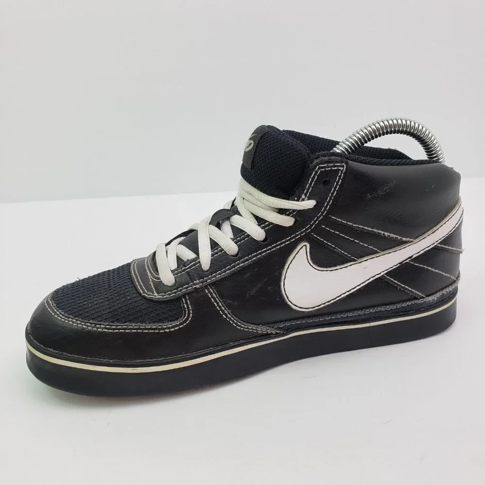 Nike Ruckus Mid Kids Size 6.5Y Womens Sz 8 Black White Sneaker Shoes 434691-003